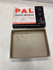 Vintage EMPTY BOX Pal Bauer  Black Athletic Supporter Jockstrap Size Med. 32-38
