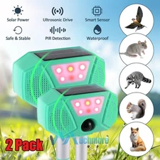 Ahuyentador De Animales Repelente Para Gatos Perros Aves Espanta Ultrasónico LED