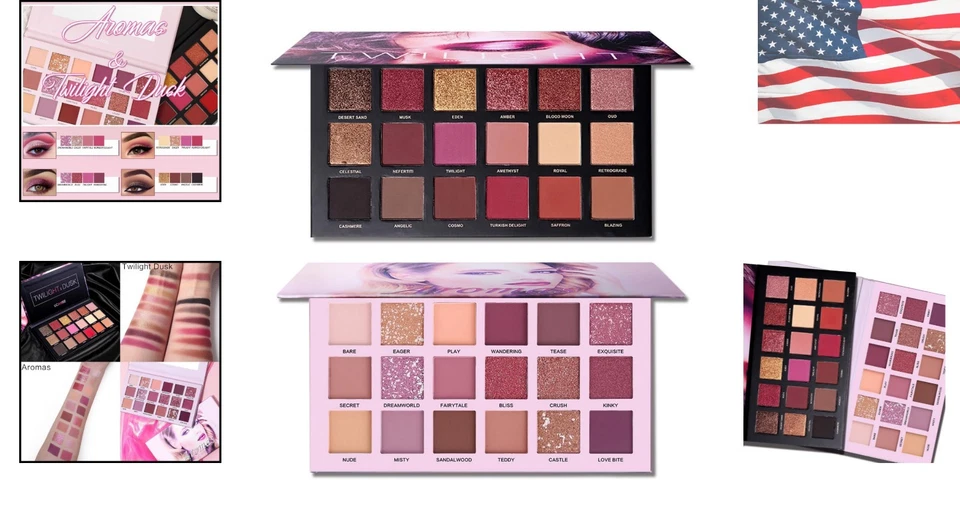 Dual Palette Eyeshadow Set: Twilight Dusk & Aromas - Blendable & Long-Lasting - Image 2 of 4