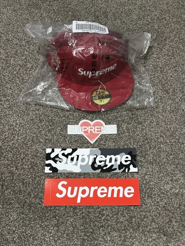 ?Supreme Championship Box Logo New Era Taille 7 18 Rouge * Neuf jamais ouvert * ?
