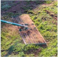 LANDZIE Lawn Leveling Rake - 36 Inch Powder Coated Garden and Lawn Leveling Tool