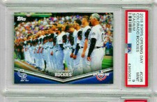 2018 Topps Opening Day Colorado Rockies PSA 9