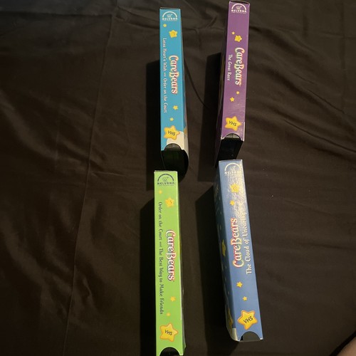 Lot Of 4 Vtg Carebears VHS Tapes Y2K Cartoons Kids Children 2002 Grumpy Bears - Picture 2 of 5