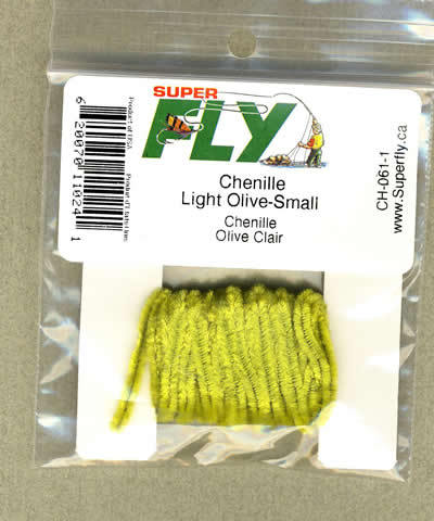 Chenille - light olive - small - card 3 yds - Picture 1 of 1