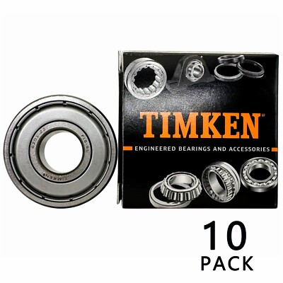 10PACK USA Brand TIMKEN 6201-ZZ 12X32X10MM Double Metal Seal Ball Bearings 6201Z