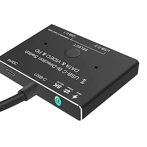 USB C Switch Selector 10 Gbps Datenübertragung 2 in 1 Out 1 Steckdose - Photo 7/11