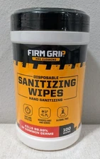 600 Firm Grip DISPOSABLE WIPES Hand Cleaning Towelettes REMOVE DIRT 6 X 100 ALOE