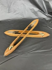 2 Antique Watson Williams Wooden Shuttle Boat Textile Weaving Loom Tool Mass