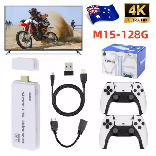 30000+ TV Video Game Stick Retro Gaming Console w/ 2 Wireless Controller 4K HDMI