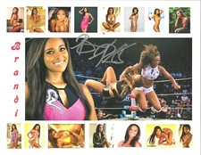 m955  Brandi Rhodes  signed vintage Wrestling Photo w/COA **BONUS**