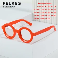 Men Women Round Frame Presbyopic Readers Anti Blue Light Classic Reading Glasses