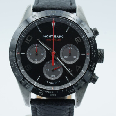 MONTBLANC TIMEWALKER AUTOMATIK CHRONO HERREN UHR 124073 SCHÖNER ZUSTAND 42MM