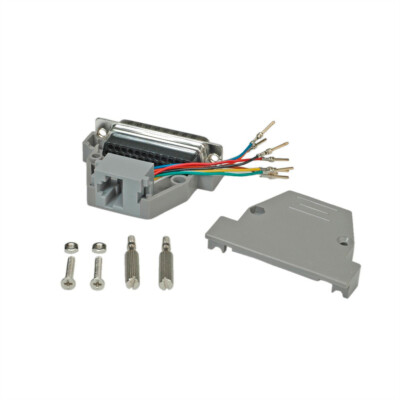 ROLINE Serieller Adapter D-Sub 25-polig DB-25 Stecker an RJ45 8P8C Buchse