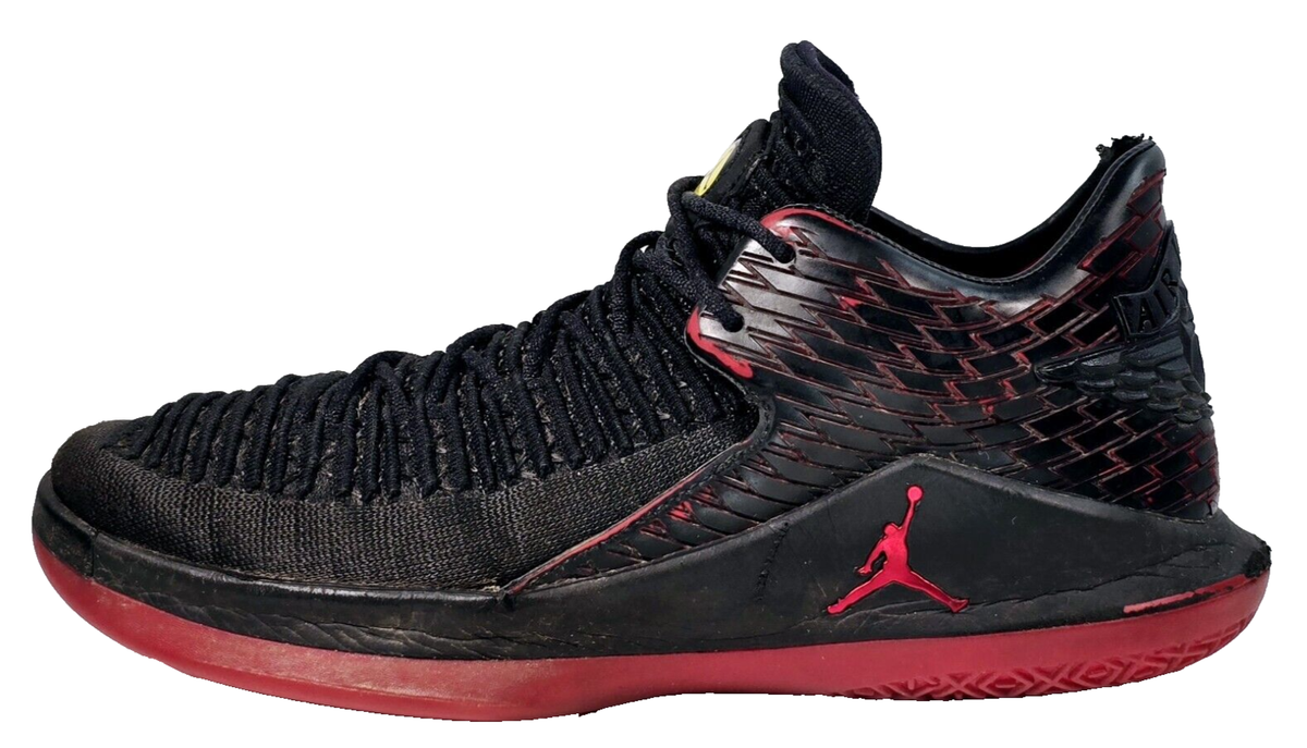 NIKE AIR JORDAN 32 Low Last Shot Black Red Shoes Sneakers NIKE AIR JORDAN 32 Low Last Shot Black Red Shoes Sneakers