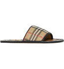 100% AUTHENTIC NEW WOMEN BURBERRY ALIXA CHECK QUILTED SLIDE SANDALS US 8 — photo 1