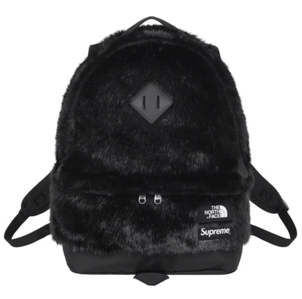 New Supreme x The North Face Faux Fur Backpack Black Bag Fall Winter 2020  FW20