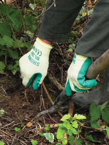 10 paires de gants de préhension SHOWA 310 - revêtement palmier en latex vert jardinage à faire soi-même - Photo 2 sur 4