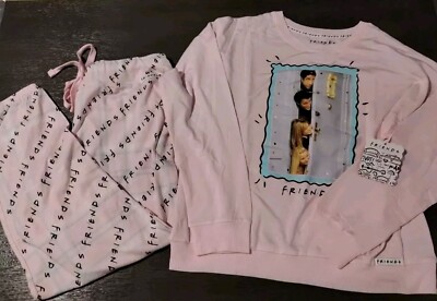 Friends TV Show Pajamas, Women’s Long Sleeve W/ Jogger Pants Size L 12/ ...