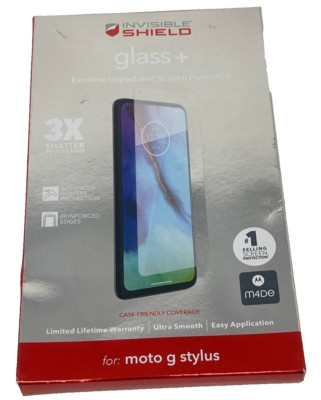 Zagg Invisible Shield Glass for Moto G Stylus Screen Protector Extreme Impact