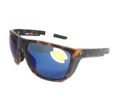 Costa Sunglasses Ferg 06S9002 2059 FRG191 Matte Tortoise Frames Blue Lenses 580P