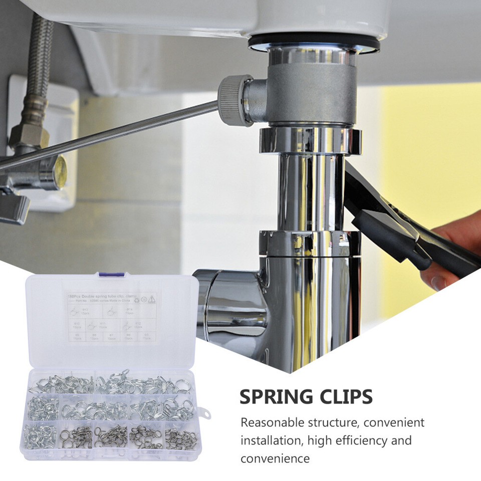 150 Pcs Vacuum Fuel Line Clips Spring Tube Clamp Pressure eBay