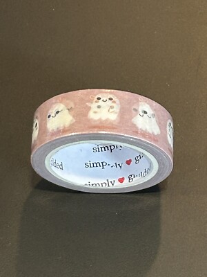 New Simply Gilded Halloween Ghosts   washi tape 15 mm roll SG NIP