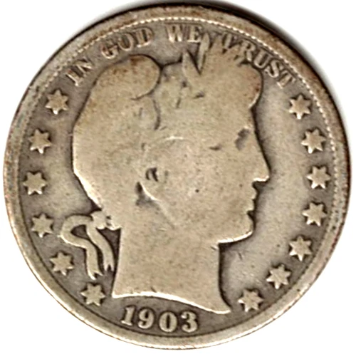 1903 Barber Half grades in GOOD+ condition ~ FULL RIM ~ SEE THE SCAN stk h337