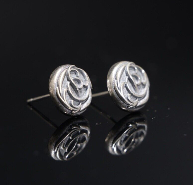 Sterling Silver 925 Round Stud Earring - image 6