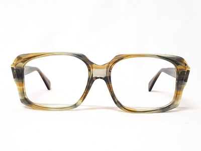 VINTAGE RARE 80s CLARK EYEGLASSES CLASSES THICK STRONG SQUARE MEN'S FRAMES Nice 