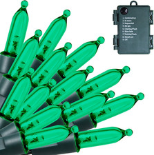 Green Battery Operated String Lights, St. Patrick's Day Decoration, 16ft