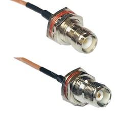 RG316 RP-TNC FEMALE BULKHEAD to TNC FEMALE BULKHEAD RF Cable Rapid-SHIP LOT