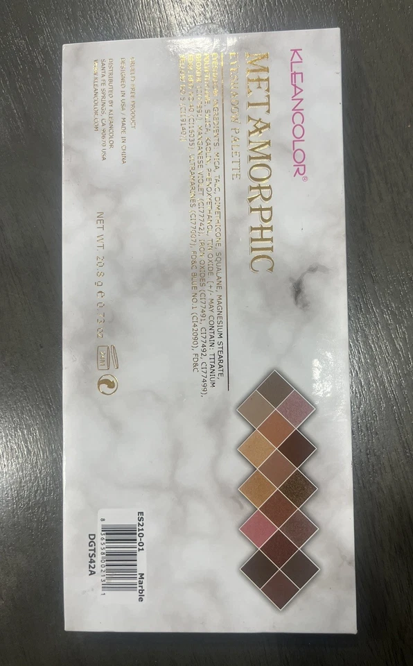 KLEANCOLOR Metamorphic Eyeshadow Palette - Marble *NEW* - Image 2 of 3