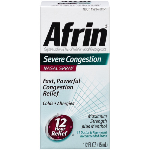 Afrin Severe Congestion Nasal Spray 0.5oz (15 ml)