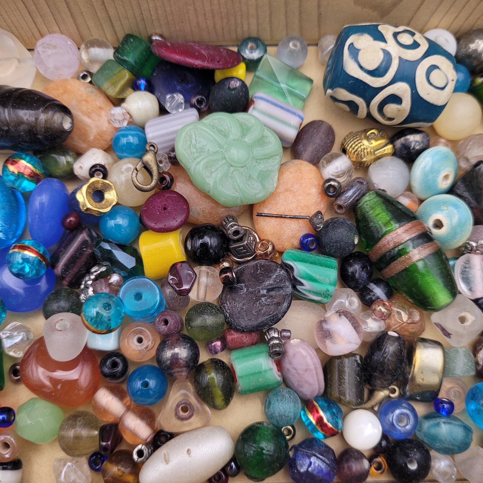 Bead Mix LOT - Czech Glass, and Mixed Beads 7+ ounces You get what is pictured