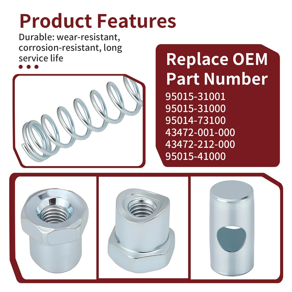 Kit de tuercas de ajuste de resorte de varilla de freno trasero para Honda Z50A 1971-1976 / Z50R 1980-1987 Foto 3 de 4