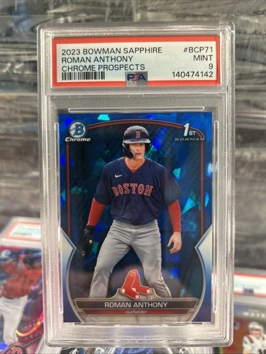 2023 Bowman Sapphire Edition Chrome Prospects Roman Anthony PSA 9 MINT 14lm