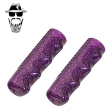 Original Lowrider Metallic Sparkle Flake Grips 7/8" x 95mm Sparkle Purple Pair.