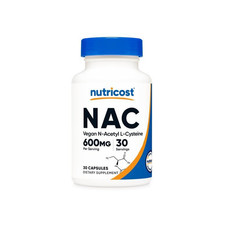 Nutricost N-Acetyl L-Cysteine (NAC) 600mg, 30 Vegan Capsules - Non-GMO