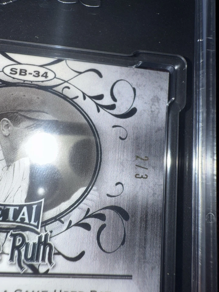 Bate usado Leaf Metal Babe Ruth 2019 juego/3 naranja SGC 8,5 Foto 3 de 4