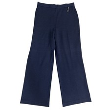 Vintage St John Sport Sz 10 Santana Knit Wide Leg Pull On Pants Elastic Waist