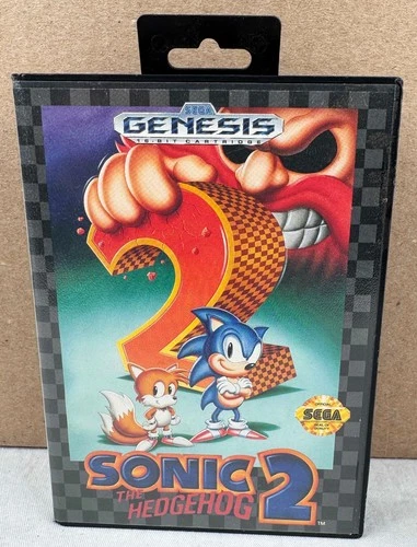 Vintage 1992 Sonic The Hedgehog 2 Video Game Cartridge - Sega Genesis