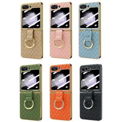 Leder Hülle für Samsung Galaxy Z Flip 6 5 4 3 Handy Case Cover Schutz Tasche DE