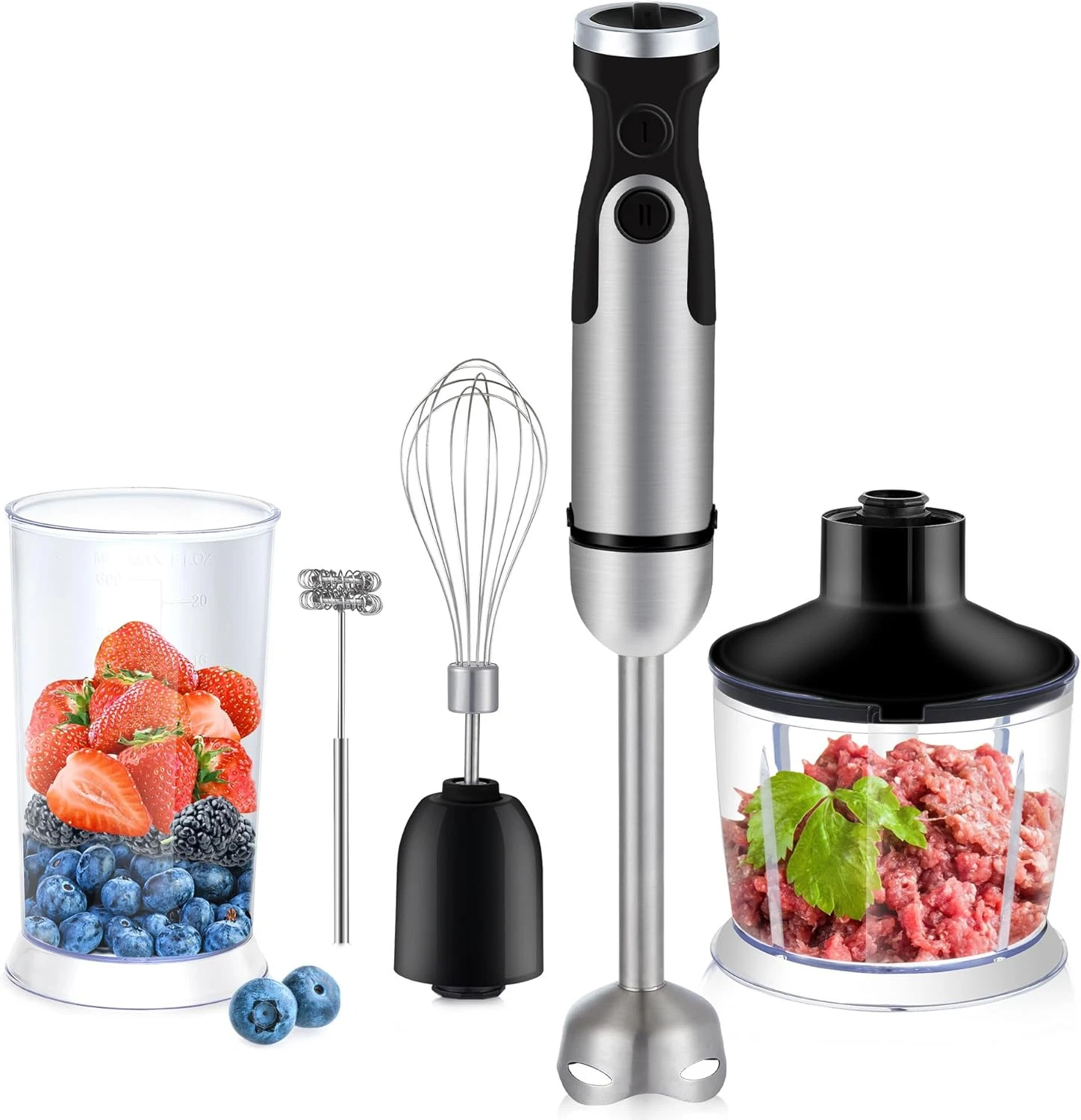 Versatile 5-in-1 Immersion Hand Blender with Whisk, Chopper & Cup - 220V
Opens in a new window or ta