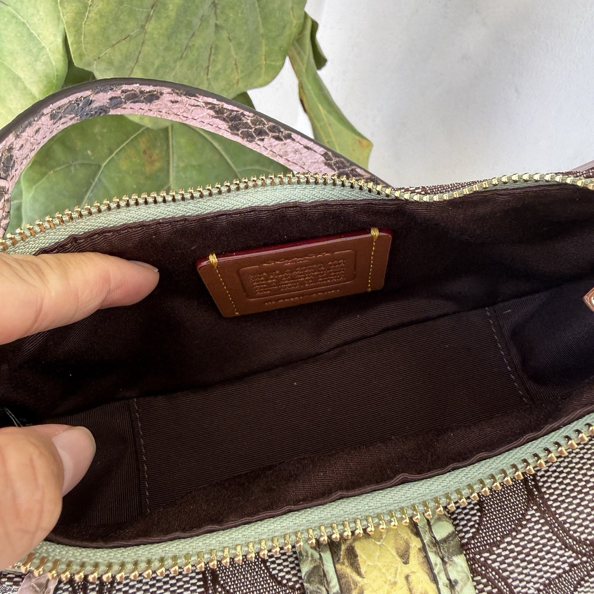 Coach Ashton Mini Shoulder Bag In Signature Jacquard CDX81 Gold