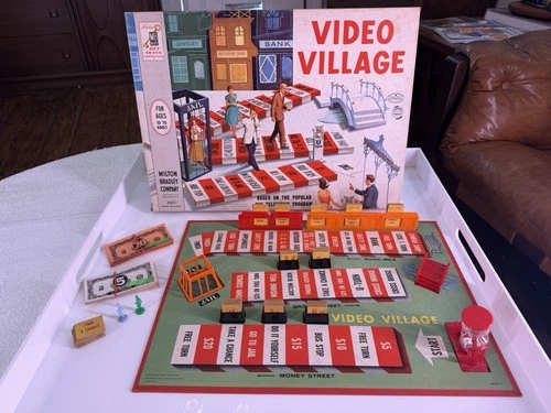 VTG 1960 Milton Bradley Video Village Board Game Based on CBS Game Show