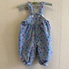 Health-tex Blue Corduroy Polka Dot Overalls One-Piece Adjustable Strap 0-3M