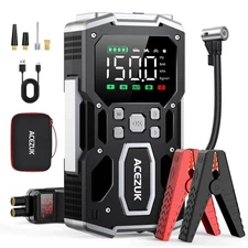 Portable Car Jump Starter with Air Compressor, ACEZUK 150PSI 7000A Jump Starter
