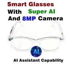 AI Smart Glasses with Camera Bluetooth Open-Ear Audio and translate