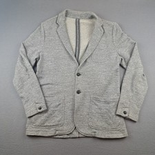 Faherty Inlet Knit Blazer Jacket Men's Size Large Heather Gray Sport Coat