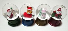 christmas snow globe santa snowman reindeer present
